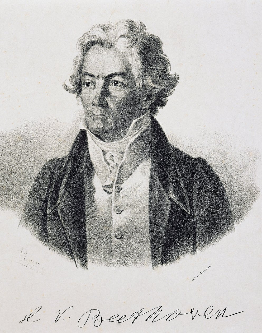 Retrato de Ludwig van Beethoven de Johann Stephan Decker