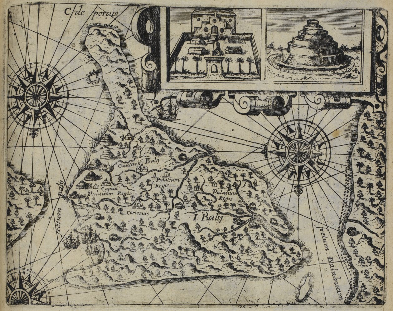 Isla de Bali (Indonesia), una falsificación de la isla de Bali de Johann Theodor de Bry