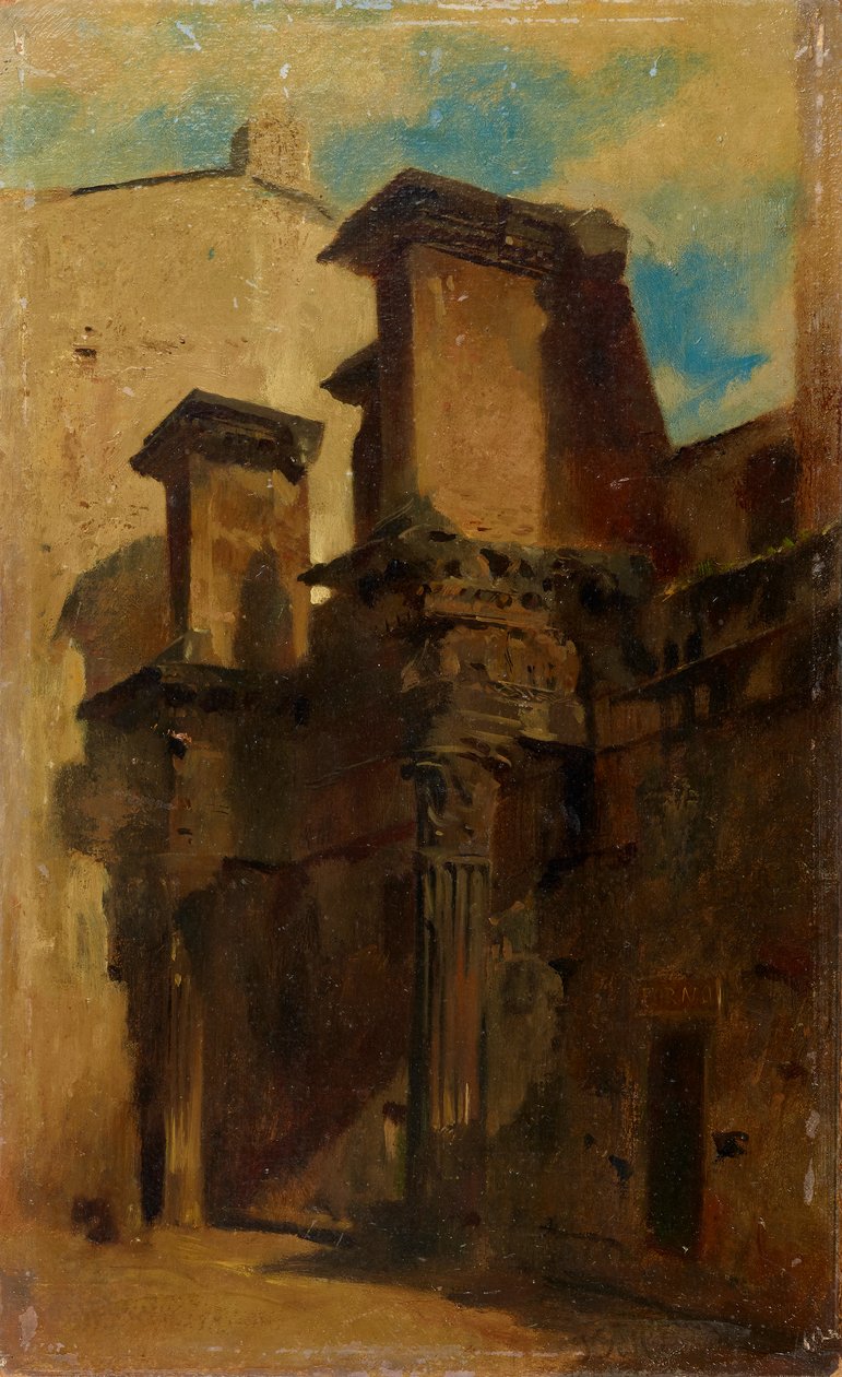 Columnas del Foro de Nerva (Forum Transitorium) en Roma de Johann  Till der Jüngere