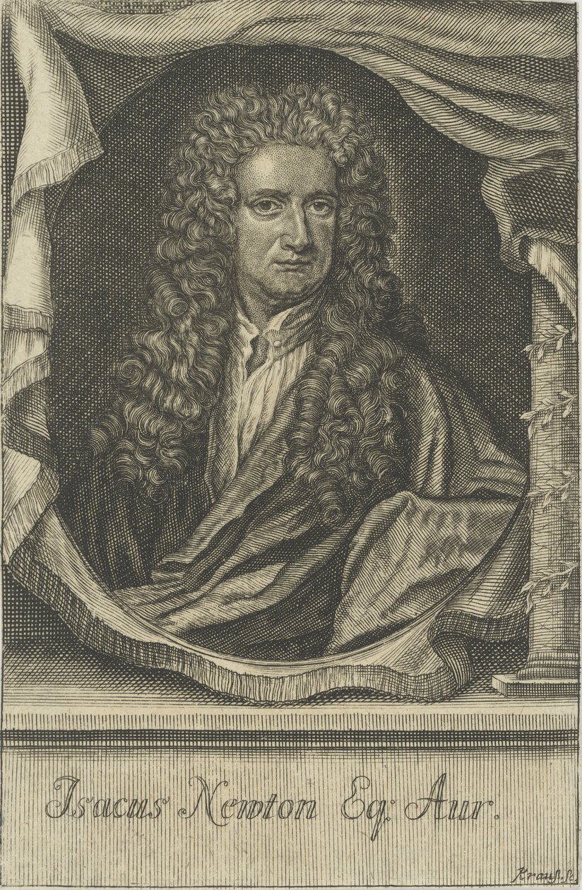 Retrato de Sir Isaac Newton 1642-1727, 1715 de Johann Ulrich Krauss