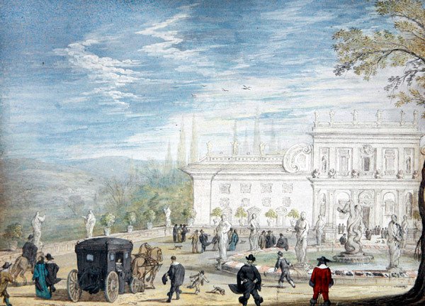 Vista de la Villa Ludovisi de Johann Wilhelm Baur