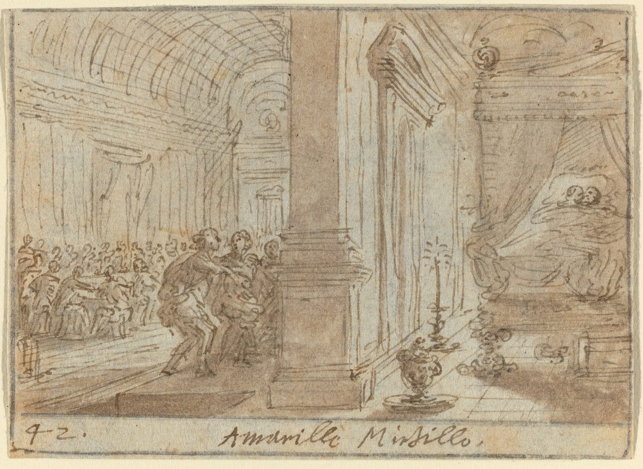 Amarilli y Mirtillo, 1640 de Johann Wilhelm Baur