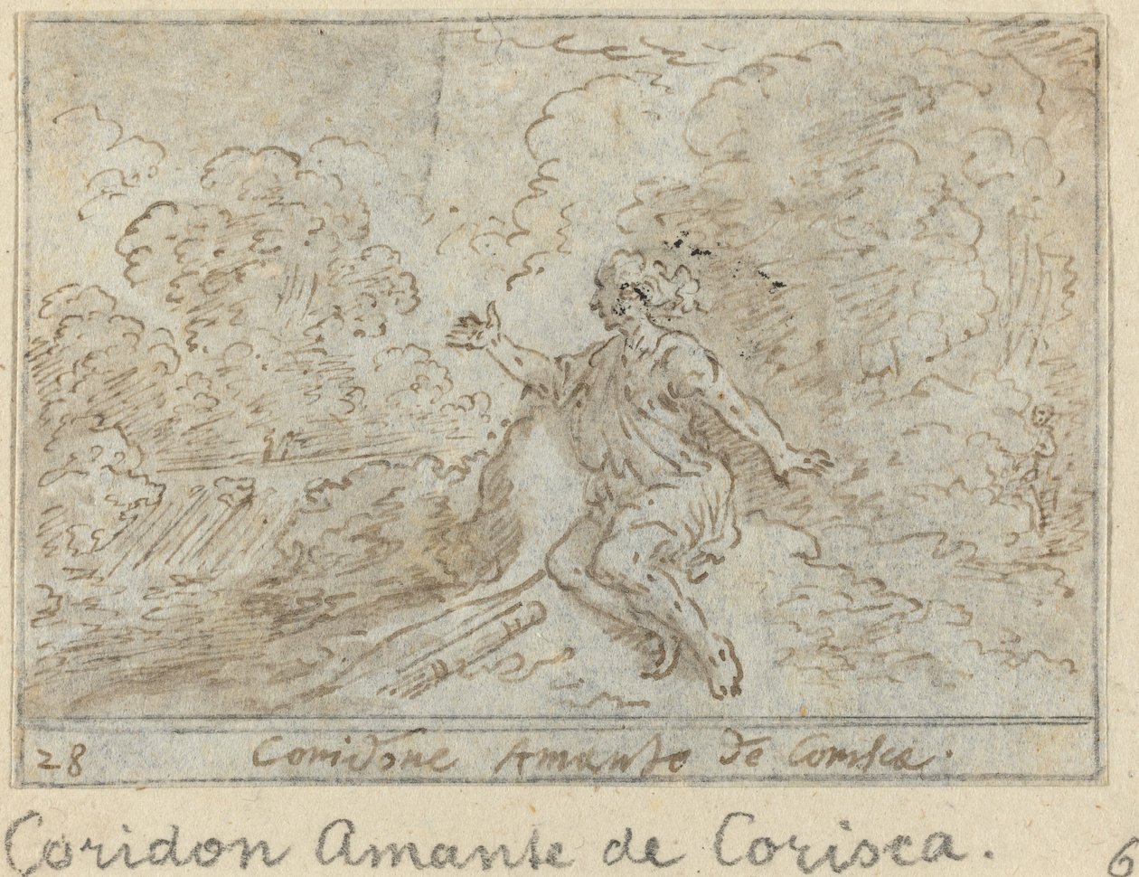 Coridone, Amante de Corisca, 1640 de Johann Wilhelm Baur