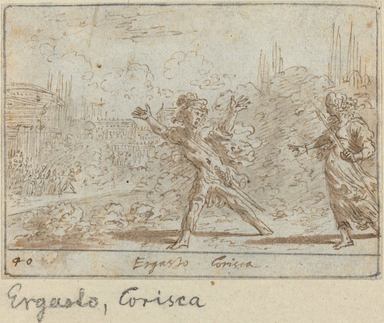 Ergasto y Corisca, 1640 de Johann Wilhelm Baur