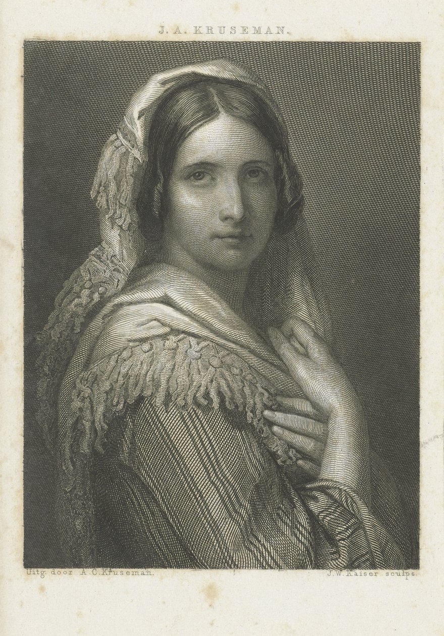 Retrato de una mujer desconocida de Johann Wilhelm Kaiser (I)