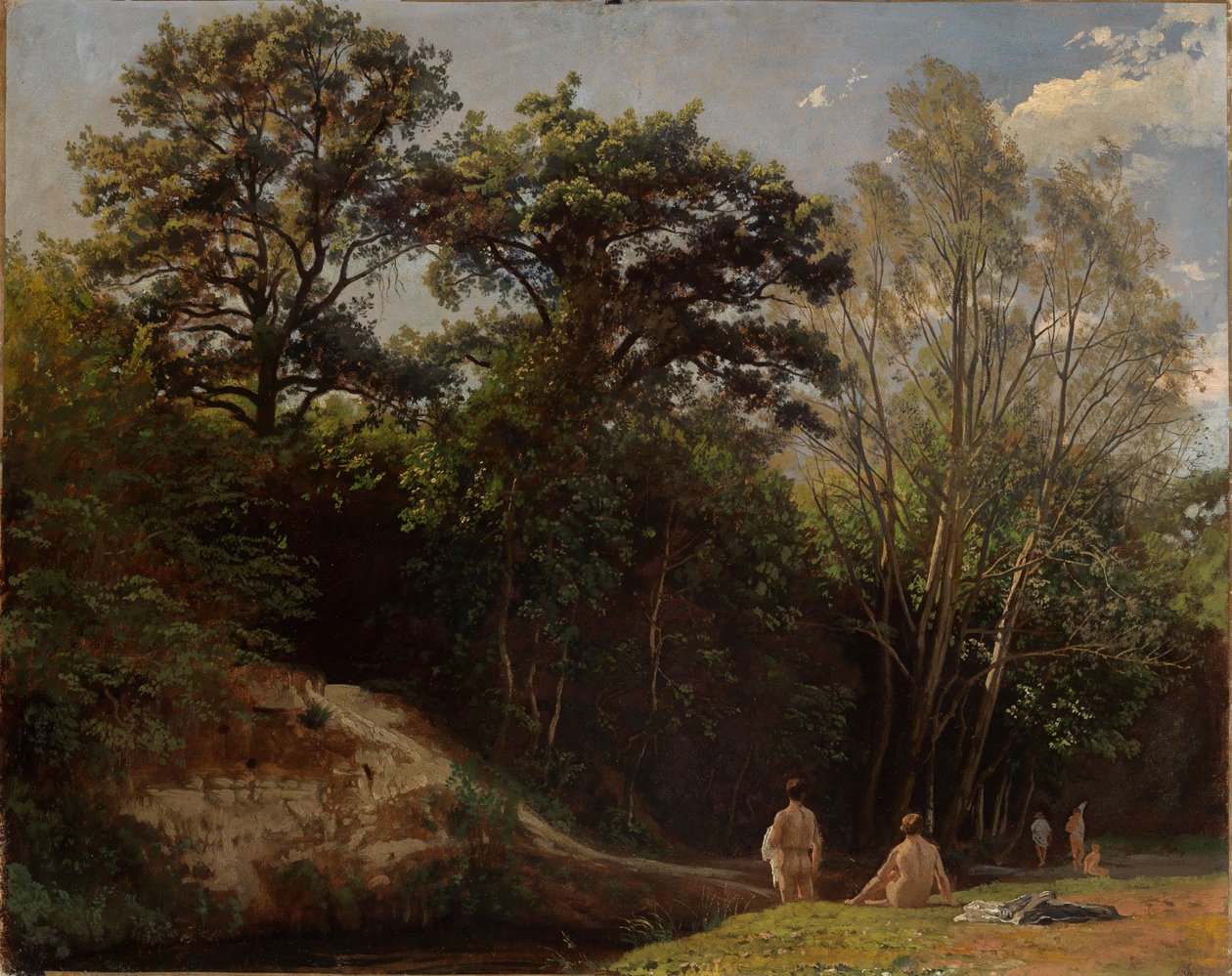 En el Alb II (con bañistas) de Johann Wilhelm Schirmer