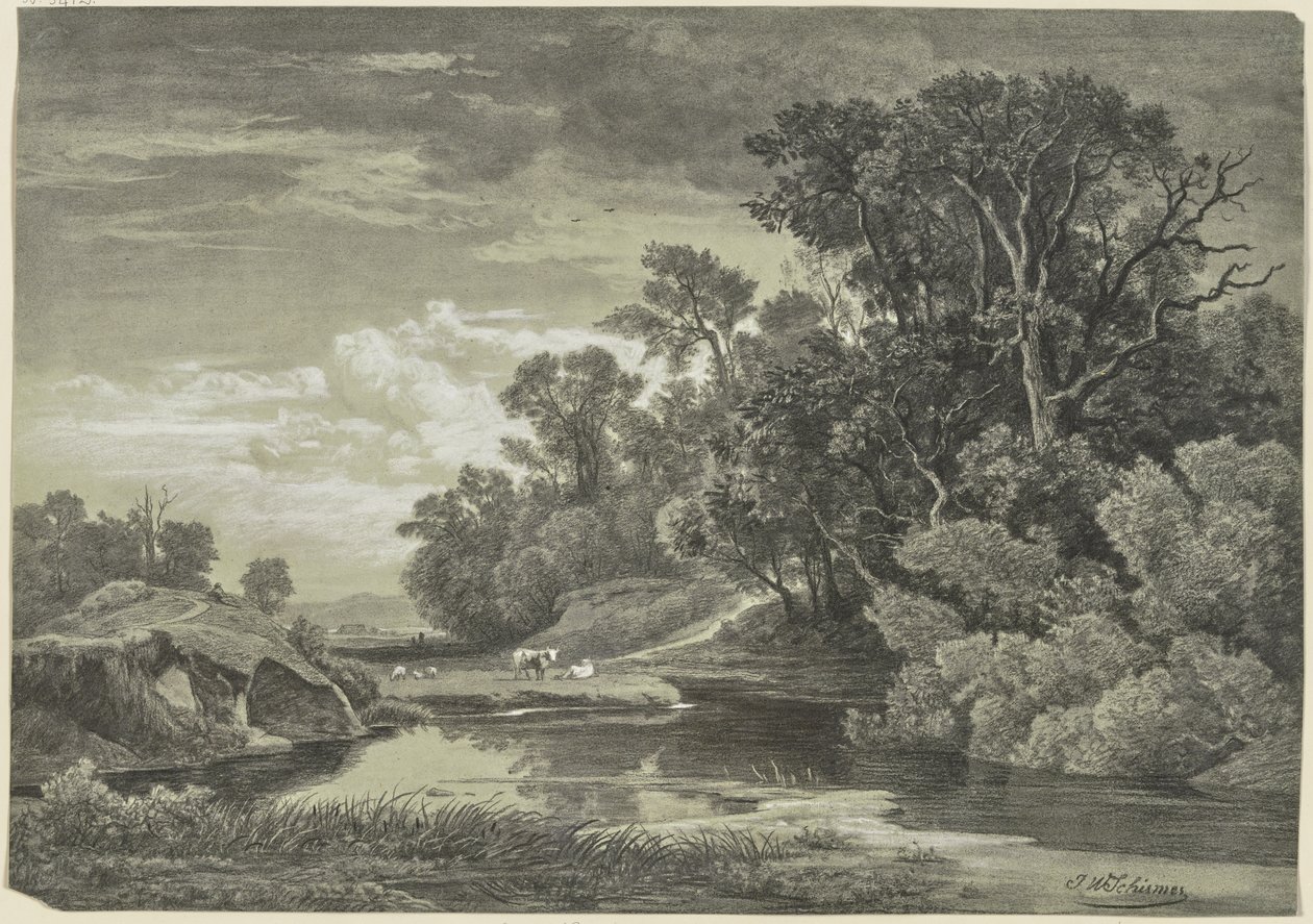 En el Arly cerca de Karlsruhe de Johann Wilhelm Schirmer