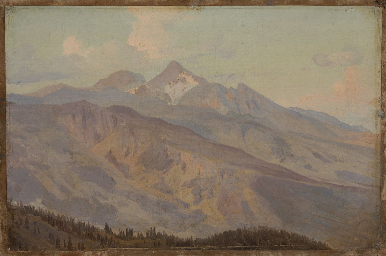 Vista de montañas de Johann Wilhelm Schirmer