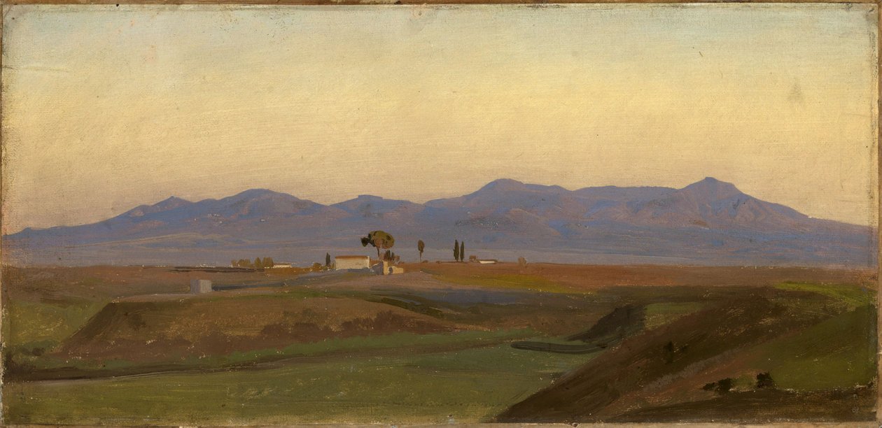 Vista desde la Campaña romana hacia los montes Sabinos de Johann Wilhelm Schirmer