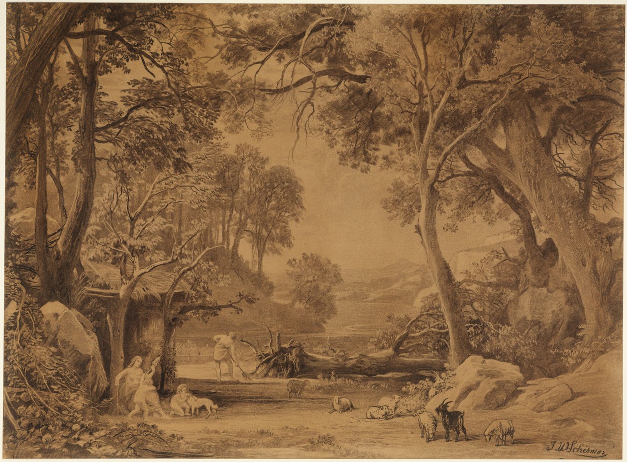 El trabajo (Génesis 3, 19) de Johann Wilhelm Schirmer