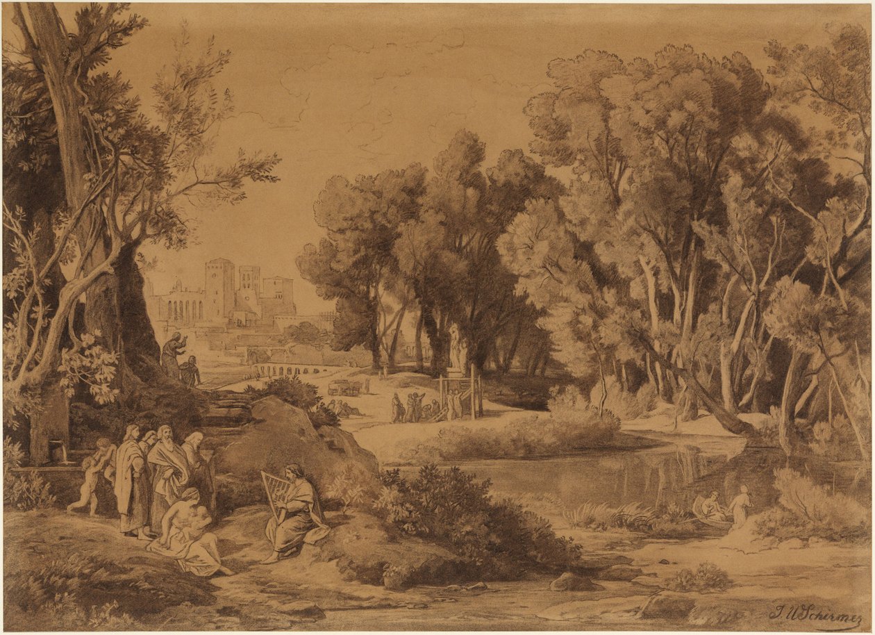 La invención de las artes en el linaje de Caín (Génesis 4, 20-22) de Johann Wilhelm Schirmer