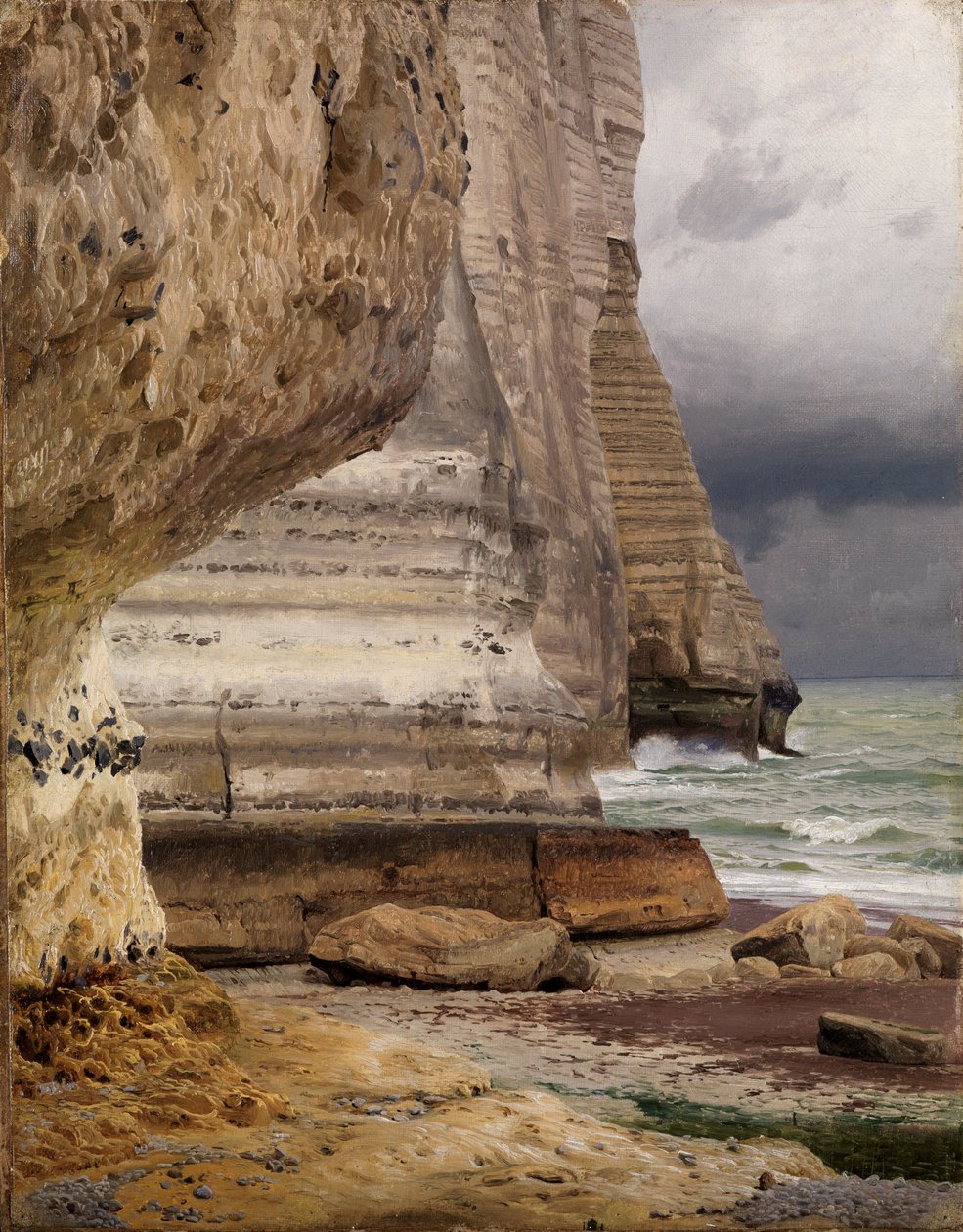 Costa rocosa cerca de Etretat de Johann Wilhelm Schirmer