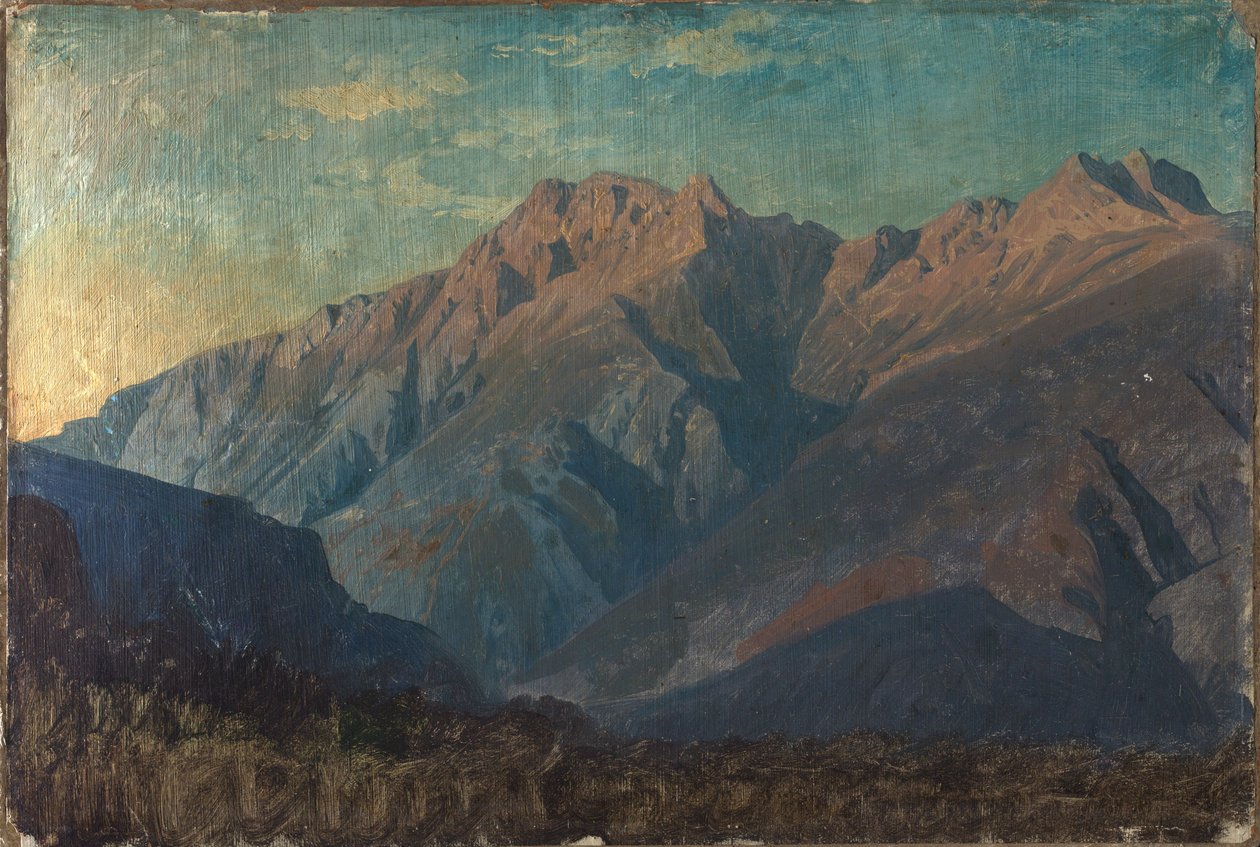 Macizo rocoso (probablemente) en los Grisones de Johann Wilhelm Schirmer