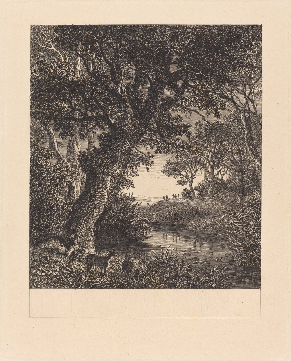 Cazadores Saliendo de un Bosque de Johann Wilhelm Schirmer