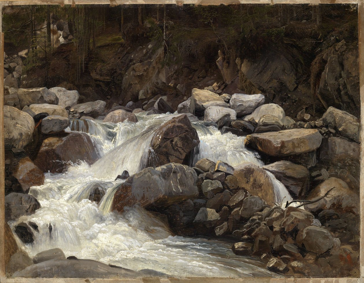 Arroyo de montaña suizo de Johann Wilhelm Schirmer