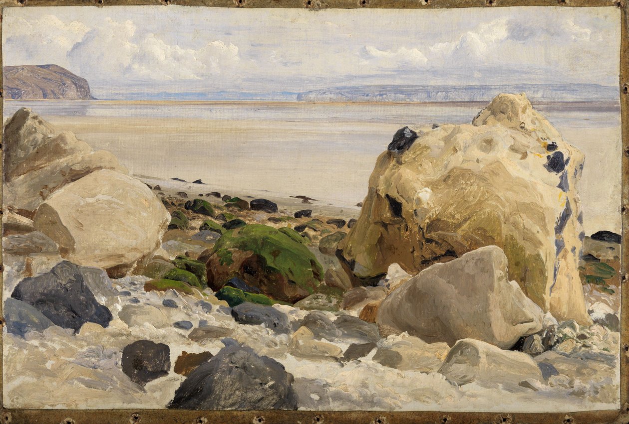 Playa rocosa de Johann Wilhelm Schirmer