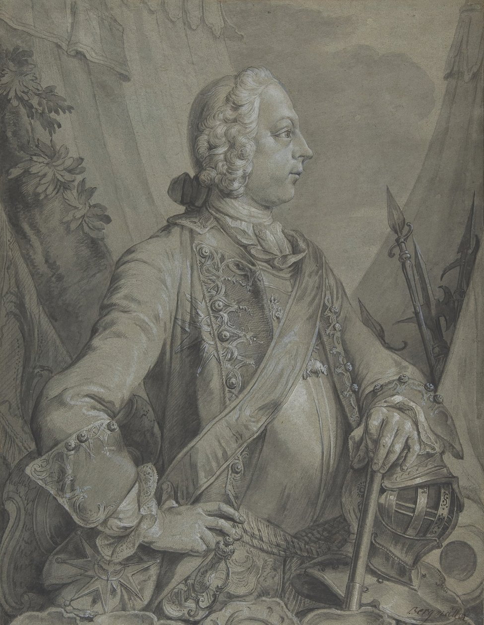 Retrato del Emperador José II como comandante militar, principios a mediados del siglo XVIII de Johann Wolfgang Baumgartner