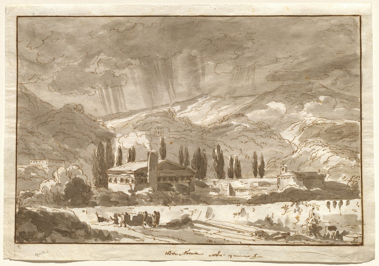 Tormenta sobre las montañas cerca de Nocera de Johann Wolfgang von Goethe