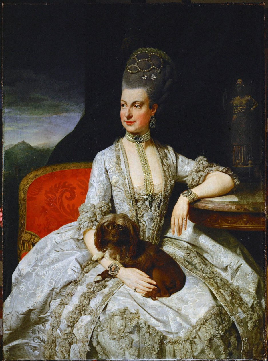 Archiduquesa María Cristina, hija de la emperatriz María Teresa ... (óleo sobre lienzo) de Johann Zoffany