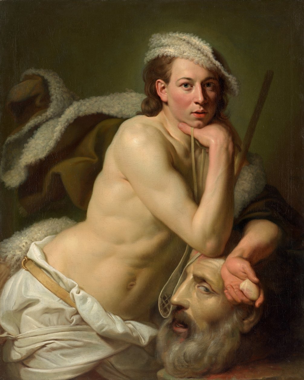 Autorretrato de David con la cabeza de Goliat de Johann Zoffany