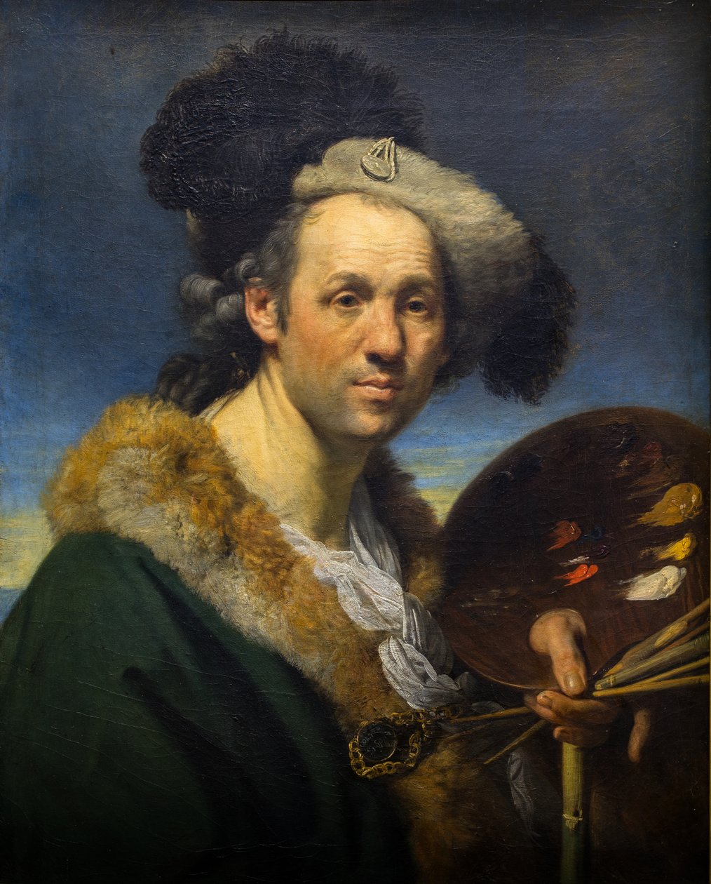 Autorretrato con paleta de Johann Zoffany