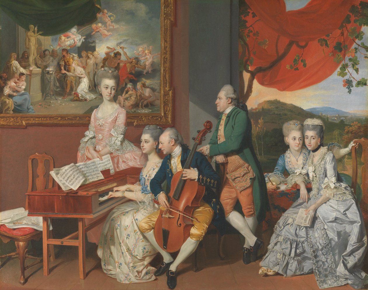 La familia Gore con George, III conde Cowper de Johann Zoffany