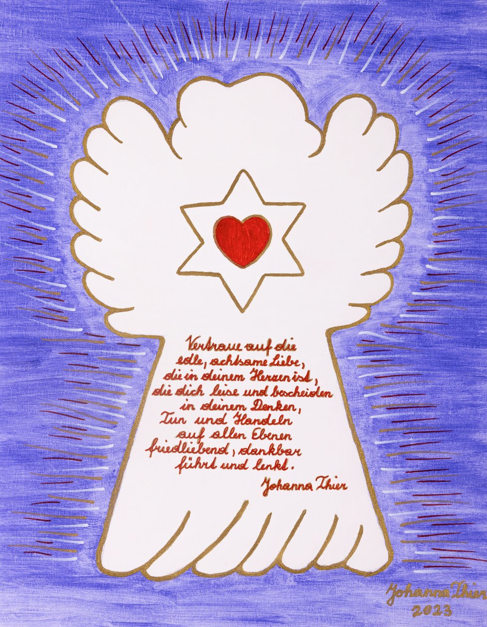 El ángel con la Estrella de la Paz de Rosental de Johanna Thier