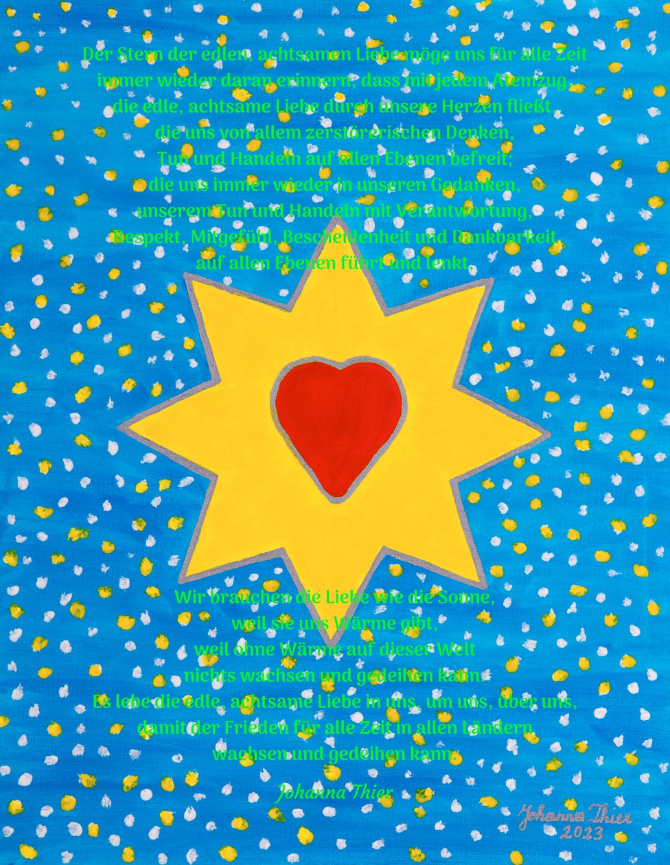 La estrella del amor noble y consciente de Johanna Thier