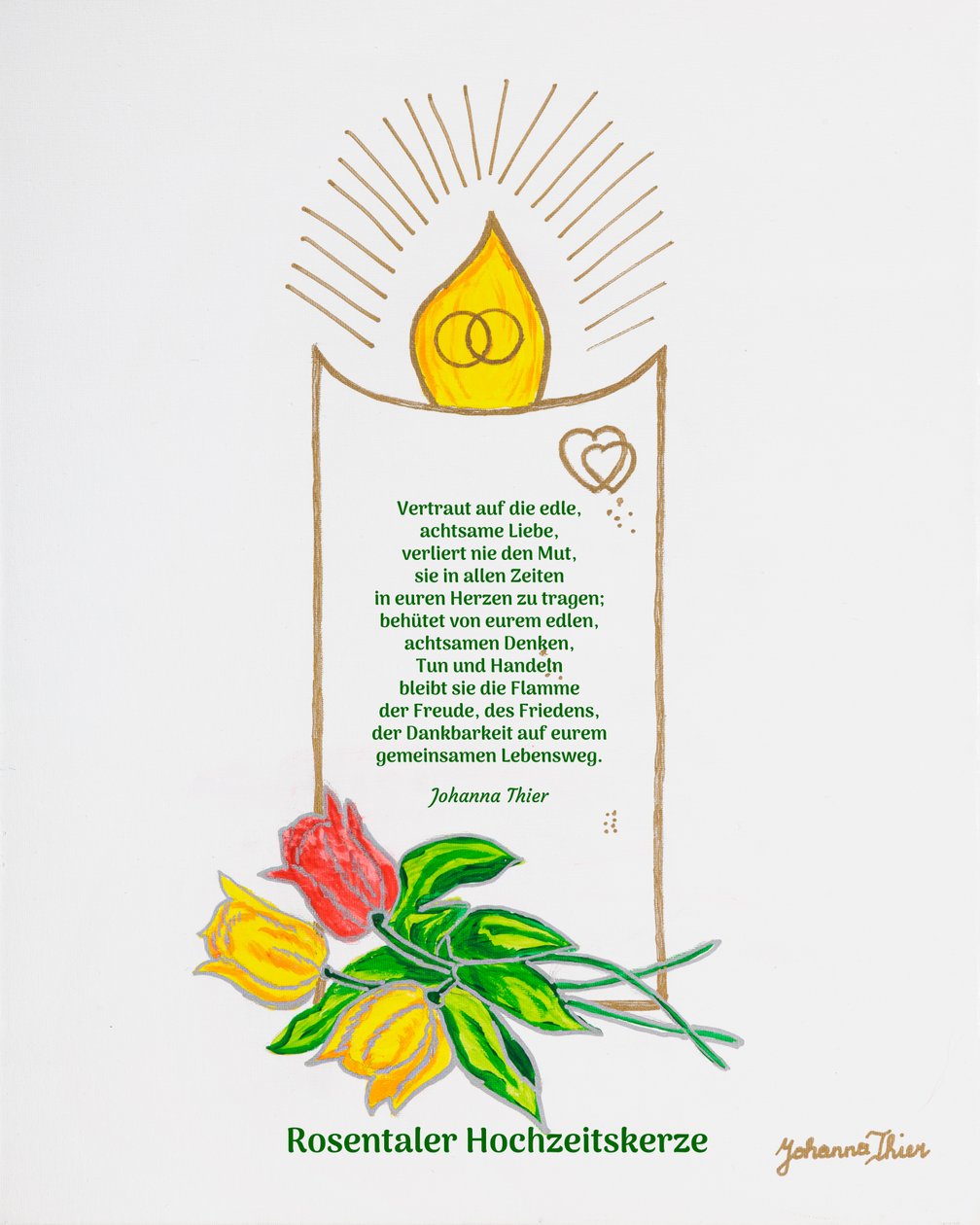 Vela de boda Rosental de Johanna Thier