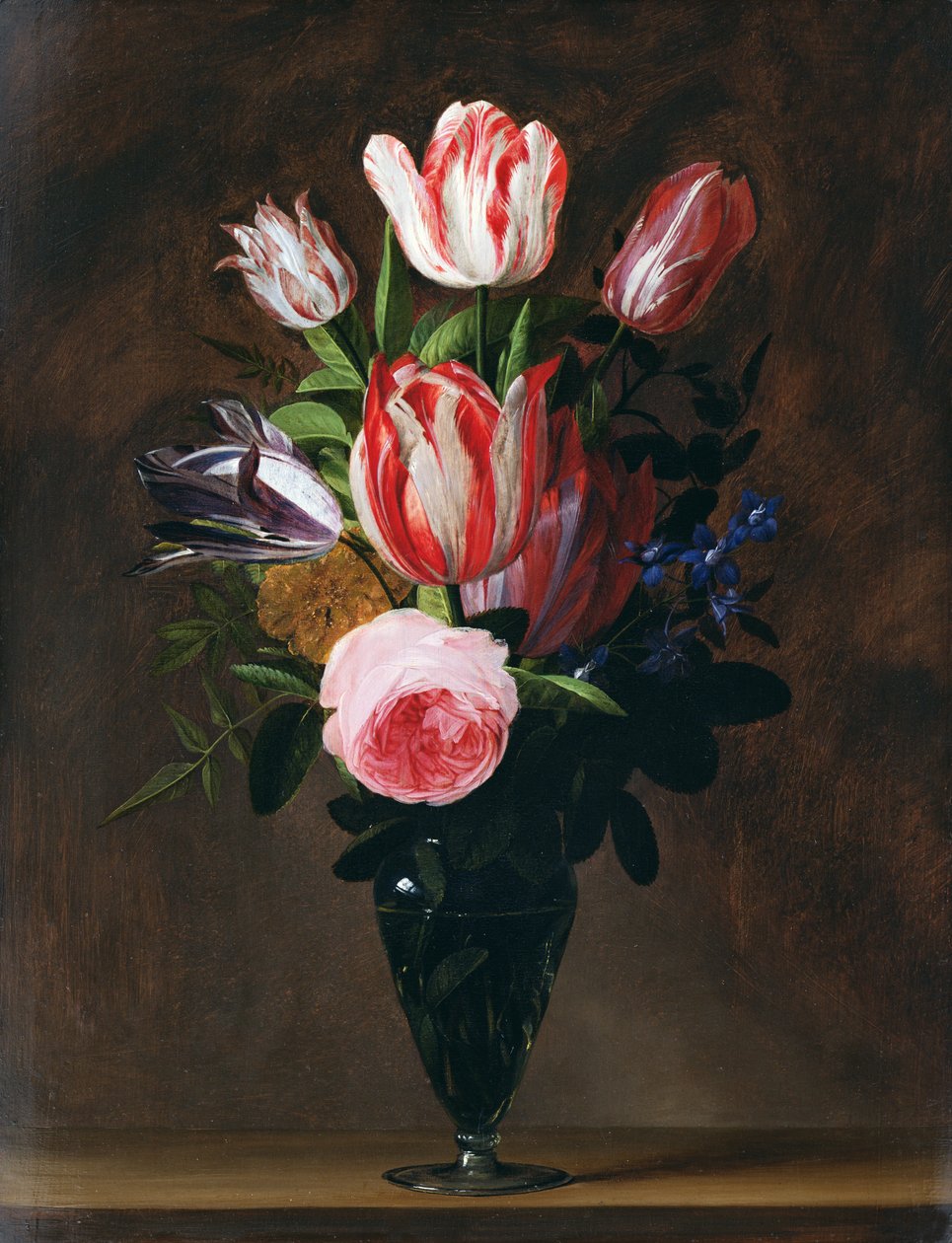 Flores en un jarrón de Johannes Antonius van der Baren
