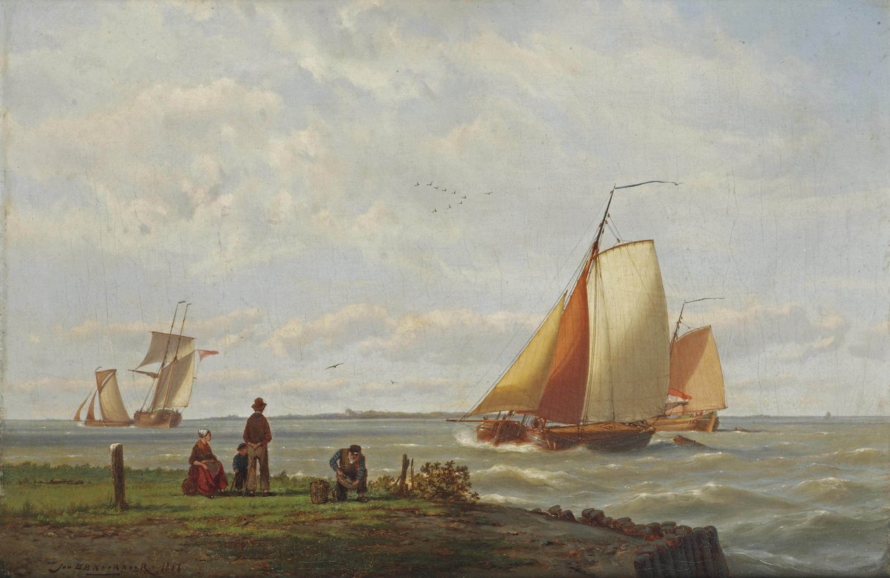 Viendo pasar los barcos de Johannes Hermann Barend Koekkoek