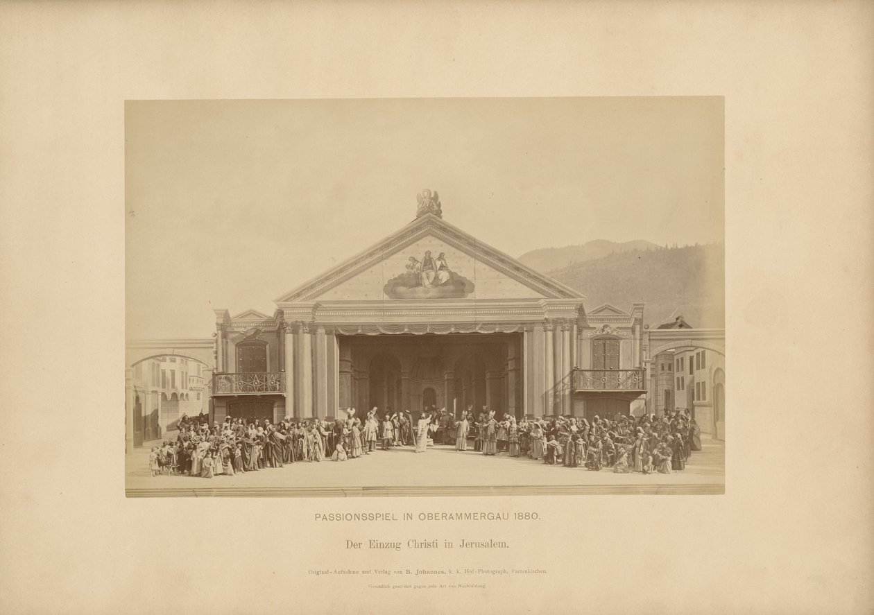 Pasión de Ober-Ammergau - Entrada de Cristo en Jerusalén de Johannes Bernhard