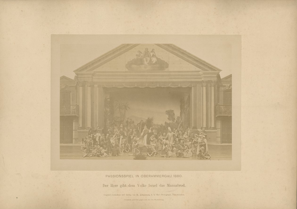 Pasión de Ober-Ammergau - El Señor da al pueblo de Israel el pan de mana de Johannes Bernhard