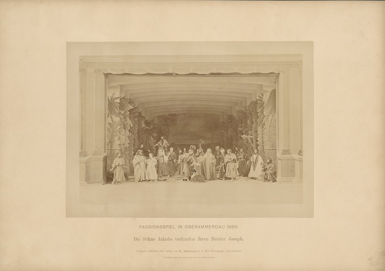 Pasión de Ober-Ammergau - Los hijos de Jacob venden a su hermano José de Johannes Bernhard