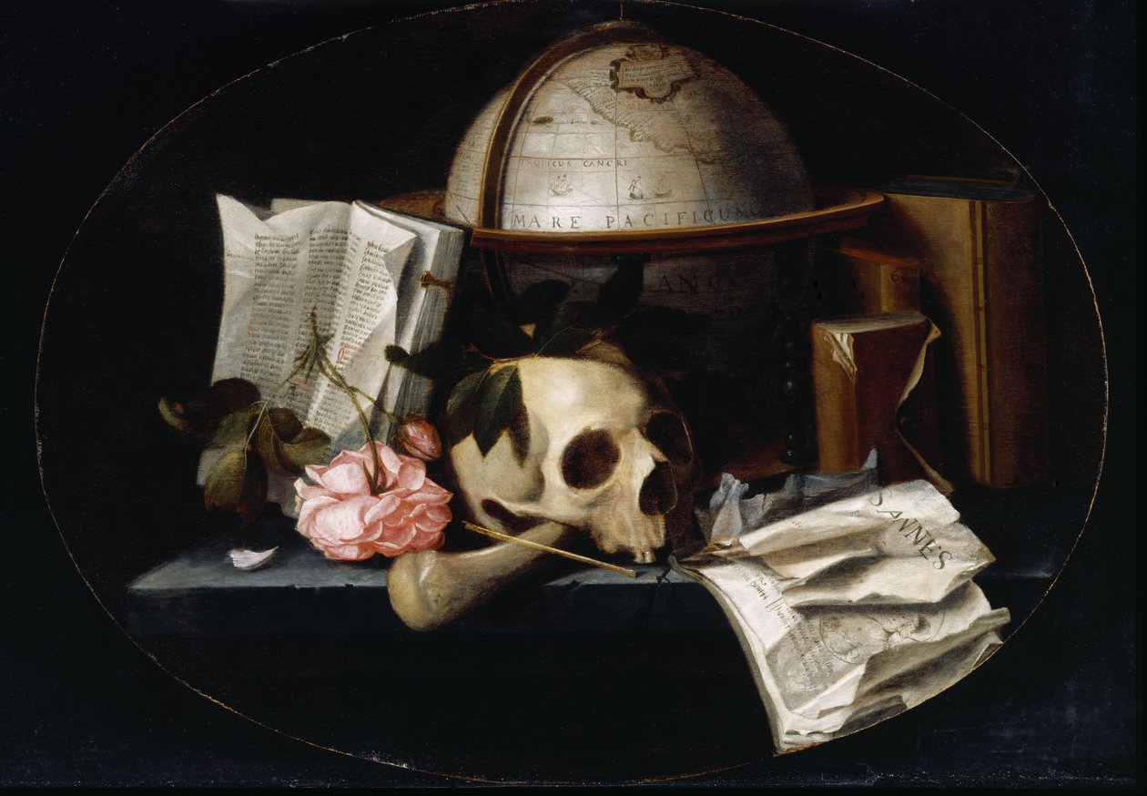 Bodegón de vanitas, c.1655 de Johannes Borman