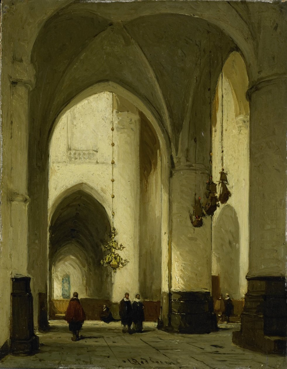 Interior de la iglesia de San Bavón en Haarlem de Johannes Bosboom