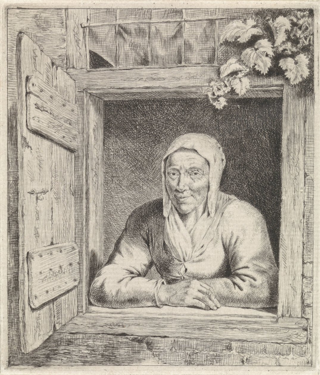 mujer en ventana de Johannes Christiaan Janson