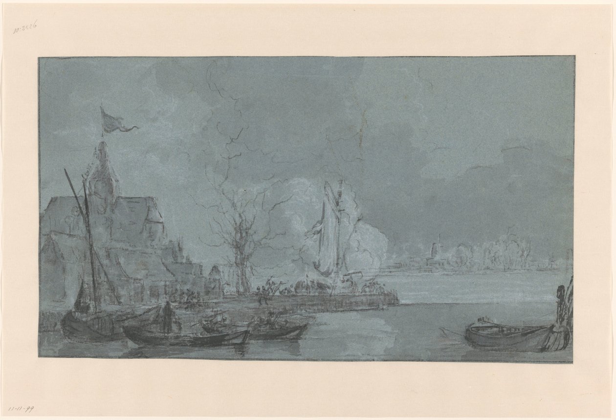 Último disparo de Dordrecht a los franceses en Papendrecht, 1813 de Johannes Christiaan Schotel