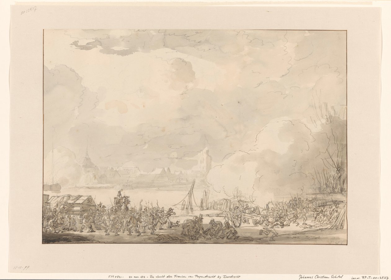Huida de los franceses de Papendrecht, 1813 de Johannes Christiaan Schotel