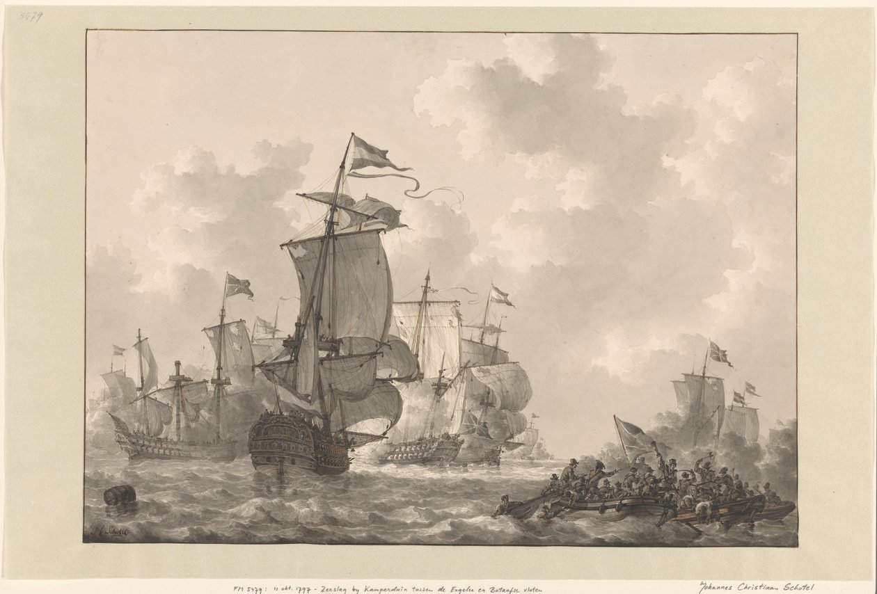 Batalla de Kamperduin, 1797 de Johannes Christiaan Schotel