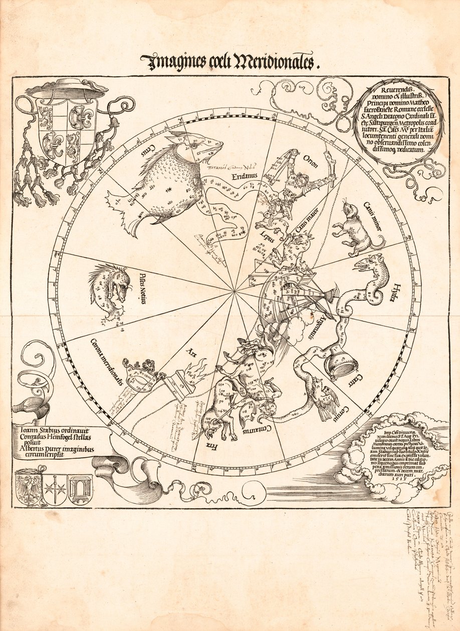 Imagines coeli meridionales de Johannes; Dürer Stabius