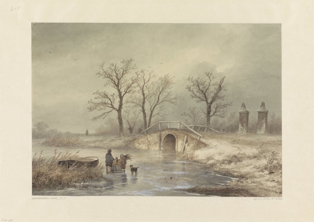 Paisaje de invierno de Johannes Franciscus Hoppenbrouwers