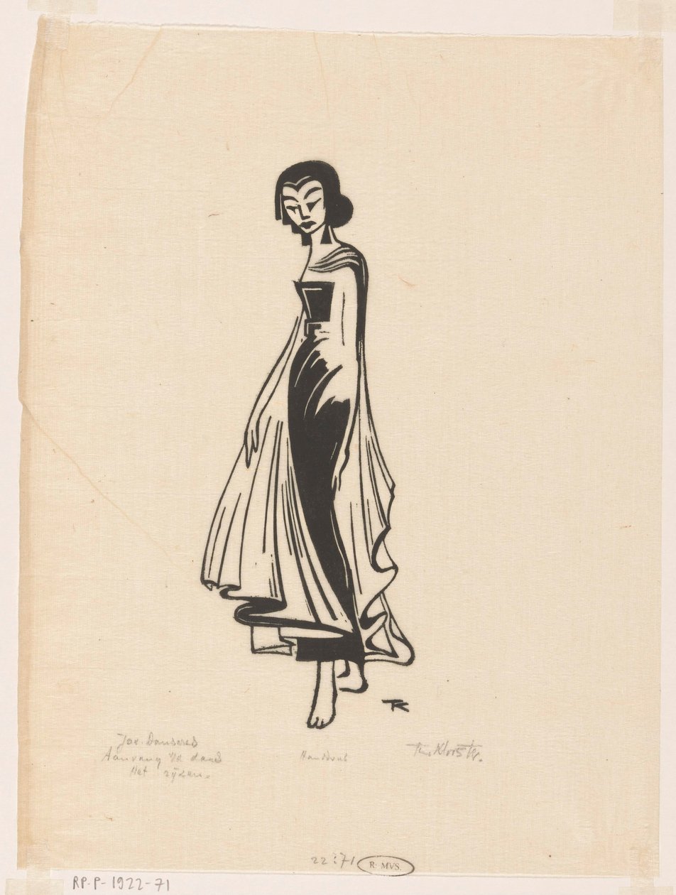 Inicio de la danza, en ascenso (título original en el objeto)
Bailarina javanesa (título original de la serie en el objeto) de Johannes Frederik Engelbert ten Klooster (signed by artist)