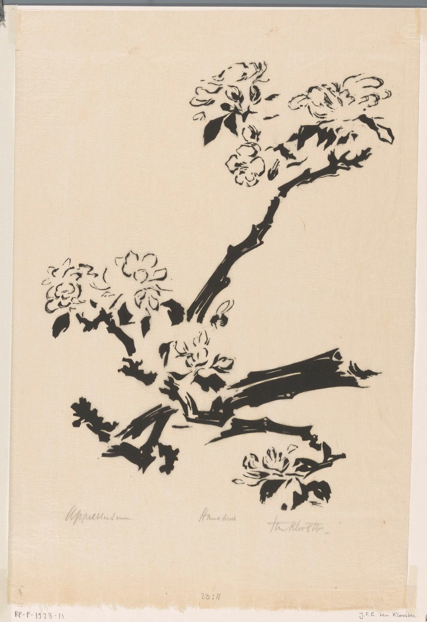 Appelbloesem (título original del objeto) de Johannes Frederik Engelbert ten Klooster (signed by artist)