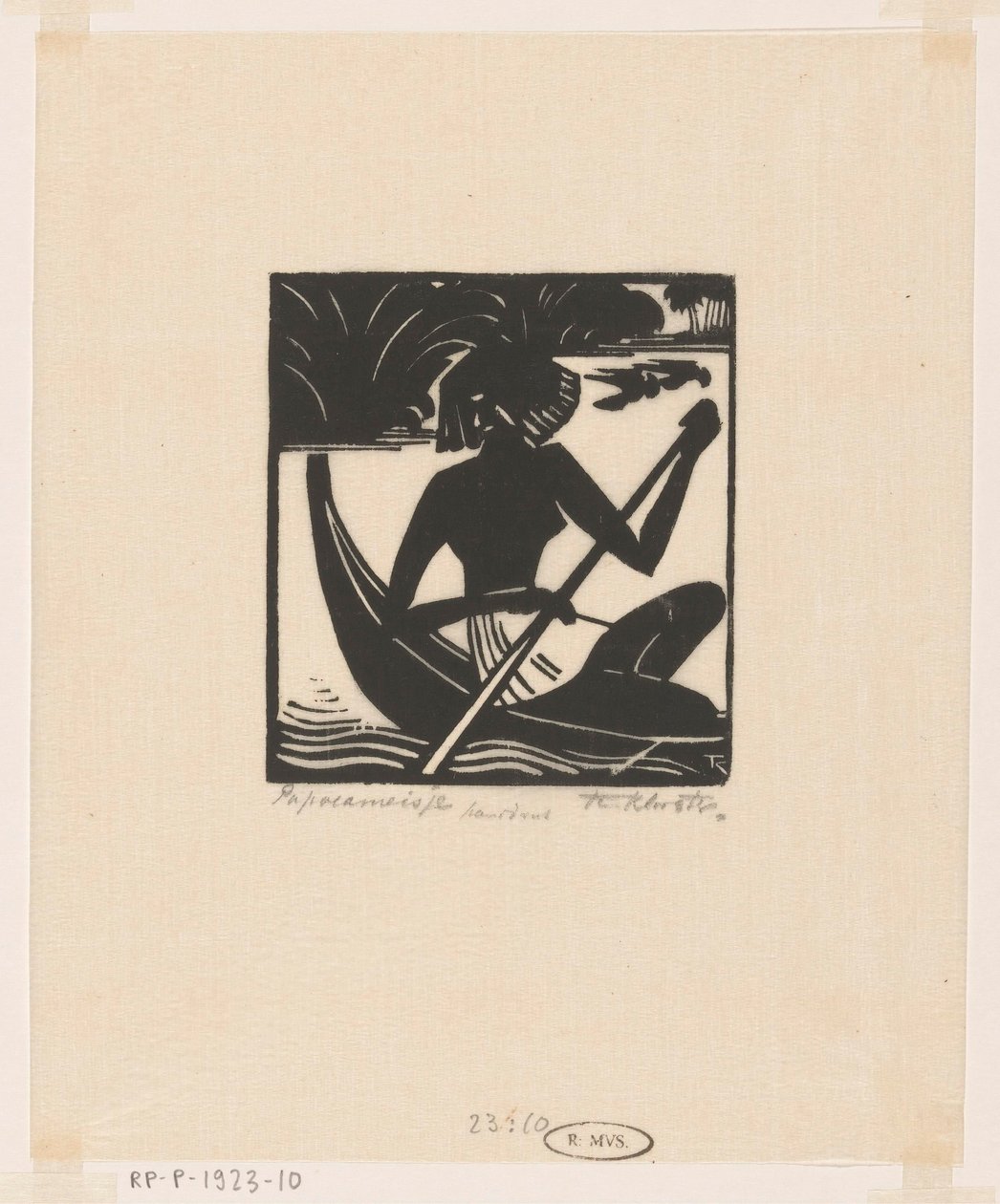 Papoeameisje (título original del objeto) de Johannes Frederik Engelbert ten Klooster (signed by artist)