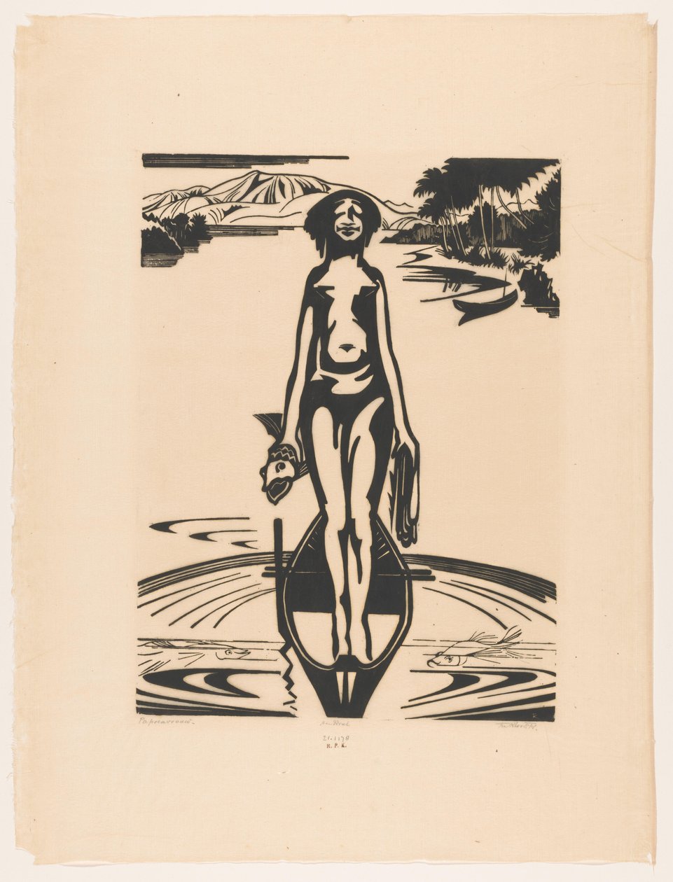 Papoeavrouw (título original del objeto) de Johannes Frederik Engelbert ten Klooster (signed by artist)