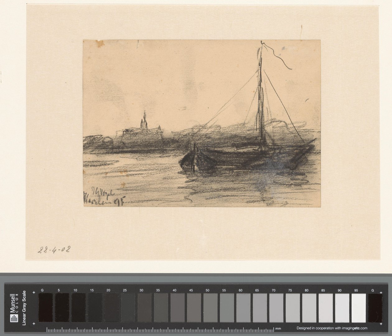 Vista de Haarlem desde el agua de Johannes Gijsbert Vogel