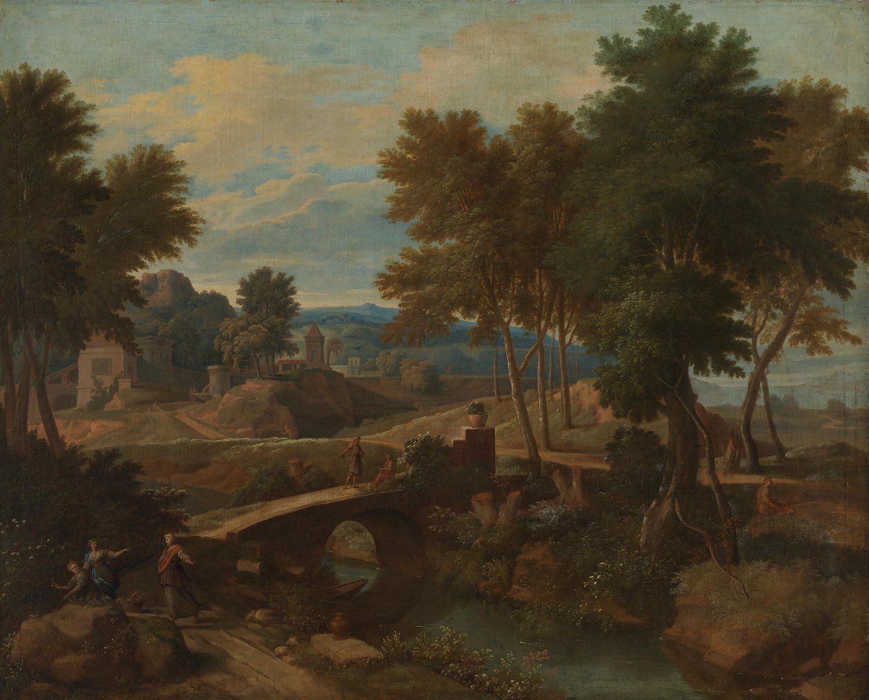 Un paisaje idílico de estilo italiano de Johannes Glauber