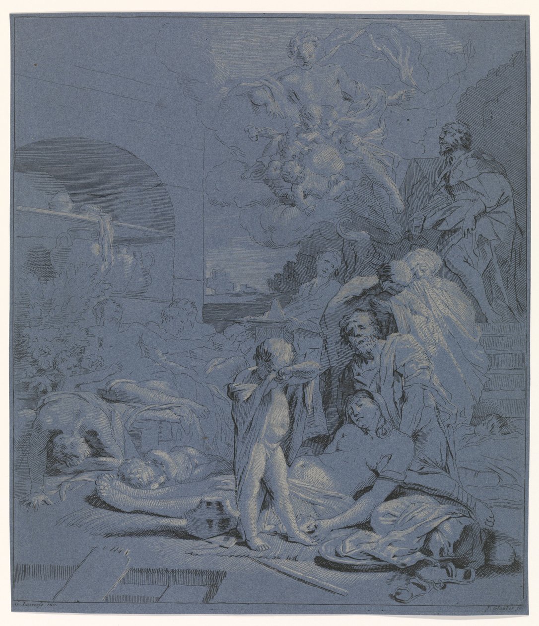 Súplica de San Roque Representaciones bíblicas, mitológicas y alegóricas (título de serie) de Johannes Glauber