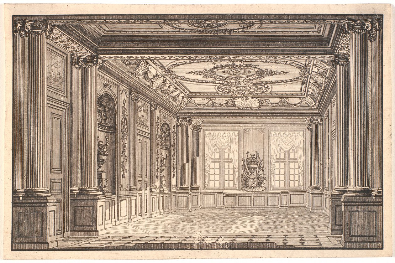 El comedor en el palacio de Chr. VII en Amalienborg de Johannes Gottfred Bradt